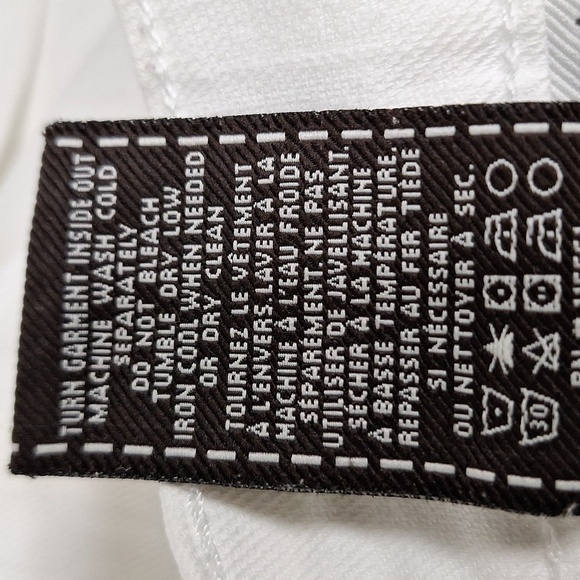 7 For All Mankind White Bohemian Coastal Low Rise Cuffed Denim Shorts Size 24 - Picture 7 of 8